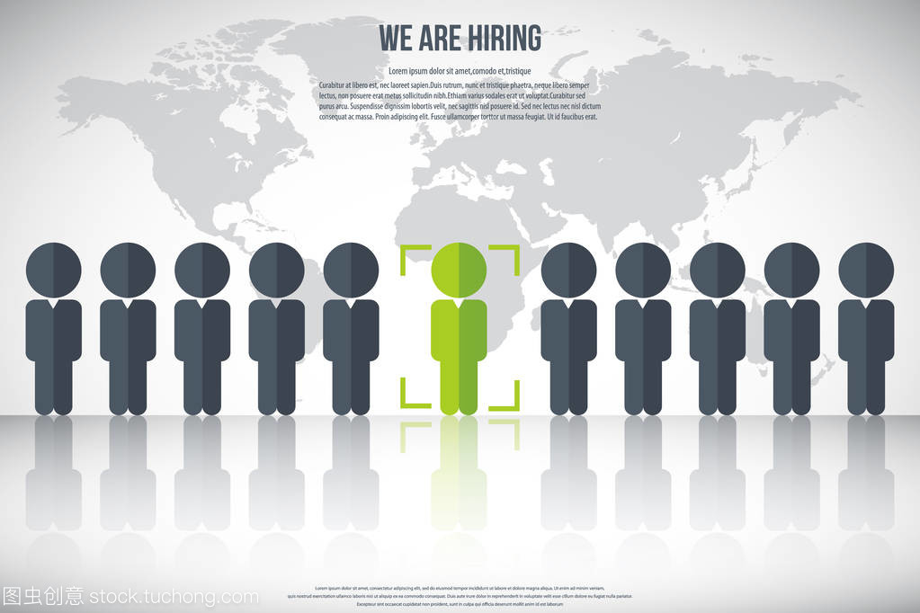 人力資源-我們是招聘, 海報, 網絡橫幅, 人力資源概念, Eps10 向量